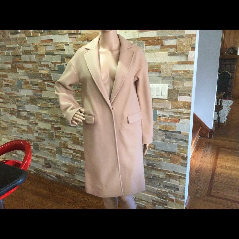 Topshop Tan Long Coat